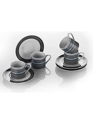 Uslucan Alışveriş Porselen 12358 8 Parça 4 Kişilik Kahve Fincan Takımı