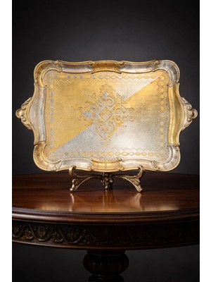 Pescarıssı Dikdörtgen Italyan Gül Ağacı Tepsi