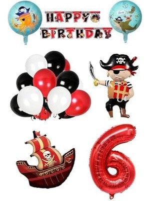 Uslucan Alışveriş 6 Yaş Temalı Doğum Günü Parti Kutlama Seti