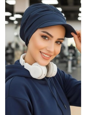 Aişe Tesettür Lacivert Tesettür Şapka