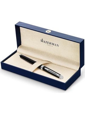 Uslucan Alışveriş Waterman Hemisphere Lake Siyah Krom Tasarımlı Roller Kalem, Ince Uç, Siyah Mürekkep