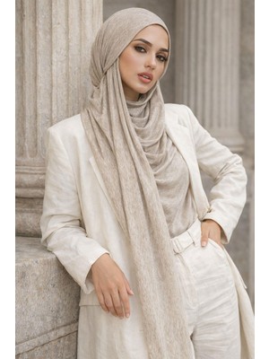 Aişe Tesettür Vizon Melanj Bandana Bone Şal