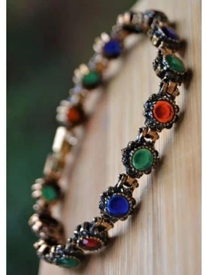 Stoneage Black Diamond Safir Yakut Zümrüt Bileklik