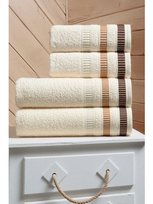 Sera 4’lü Banyo Havlu Seti, Hamam Takımı (2 Adet 70X140, 2 Adet 50X90) – Şık ve Yumuşak, Çeyizlik