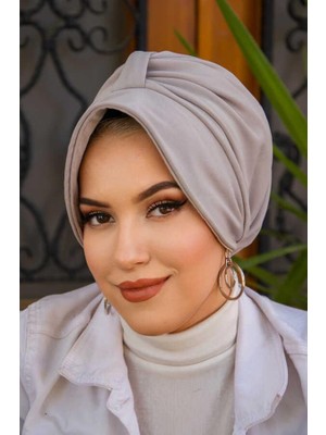 Aişe Tesettür Taş Gri Tesettür Şapka Bone