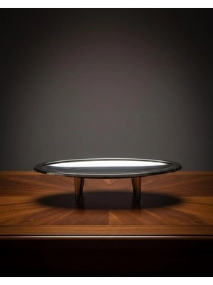 Mikasa Moor Gümüş Pirinç Ayaklı Sunumluk 36*17CM