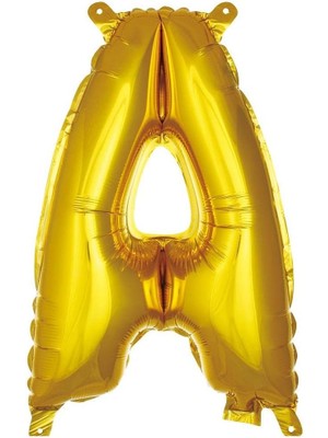 Uslucan Alışveriş A Harfi 16 Inç Renk Folyo Balon 36 cm (Altın)