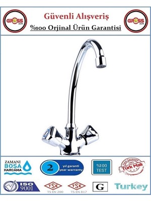Tuarek Klasik Çevirmeli Lavabo Bataryası - %100 Prinç - Sıcak ve Soğuk