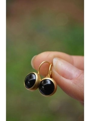 Stoneage Oniks Doğal Taş Küpe