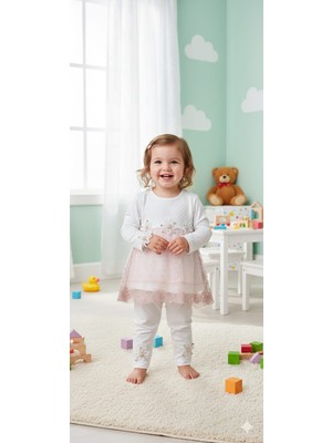 Tüllü Taşlı Takım (3 Parça) 1 Adet Bone 1ADET Üst 1 Adet Tayt