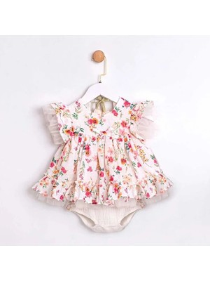 ministok Joyce Çiçek Desenli Külotlu Kız Bebek Elbise
