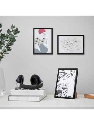 Uslucan Alışveriş Siyah Çerçeve, Siyah, 13X18 cm