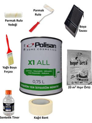 Polisan X1 All Istediğin Yer Istediğin Renkte / 8 Parça Boyacı Seti