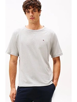 Tommy Hilfiger Erkek Gri S/s Tişört