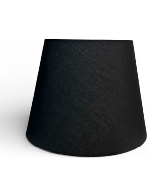 Mars Concept Keten Kumaş Abajur Şapkası Alt Çap 30 cm Dekoratif Abajur ve Lambader Başlığı