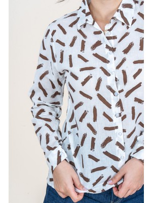 MissVina Miss Vina Viskon Desenli Gömlek