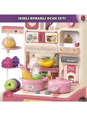 Uslucan Alışveriş Buharlı Gerçek Su Akan Eğitici Mini Mutfak Seti