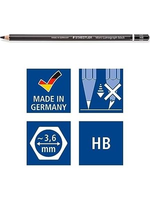 Uslucan Alışveriş 100B G6 Mars Kurşun Kalem 6'lı Metal Kutuda 8b, 6b, 2 Adet 4b, 2 Adet 2b