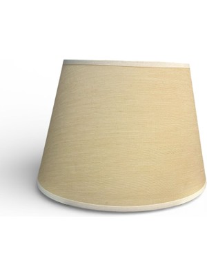 Mars Concept Keten Kumaş Abajur Şapkası Alt Çap 30 cm Dekoratif Abajur ve Lambader Başlığı