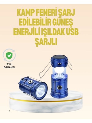Glowify Store Katlanabilir USB Çıkışlı Kamp Feneri – Şarj Edilebilir, Dayanıklı ve Çok Fonksiyonlu