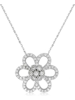Aya Diamond Gümüş Papatya Bayan Kolye