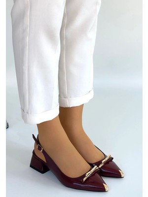 Zengezur Mall Lvsqvr Ricy Bordo Rugan Topuklu Ayakkabı (Numara: 37)