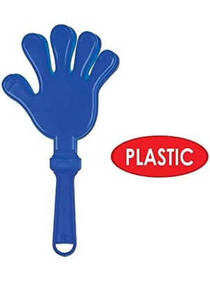 Uslucan Alışveriş 12 Parça Plastik El Clappers Gürültücü Okul Ruh Malzemeleri Spor Doğum Günü Partisi Şekerleri, 7.5", Mavi