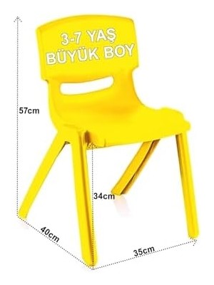 Uslucan Alışveriş 4'lü Set Büyük Şirin Çocuk Sandalyesi Sarı