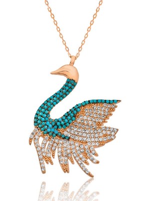 Aya Diamond Gümüş Kuğu Bayan Kolye