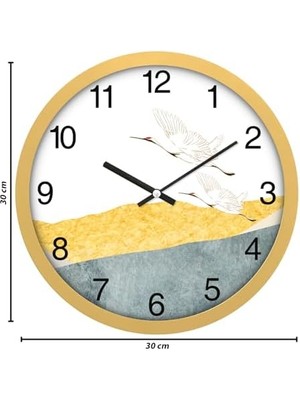 Uslucan Alışveriş 30 cm Gerçek Cam Sessiz Mekanizma Duvar Saati