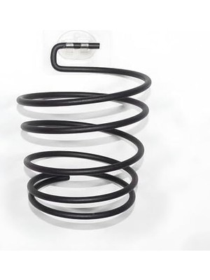 Uslucan Alışveriş Yapışkanlı Metal Fön Makinesi Askısı – Delmeden Montaj, Spiral Tasarım, Paslanmaz Duvar Tipi Saç Kurutma Makinesi Tutucu – Elektrostatik Boyalı Banyo Düzenleyici