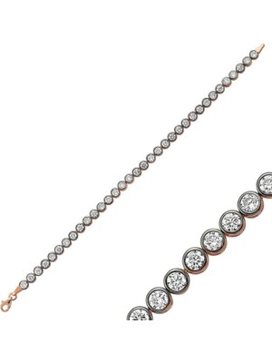 Aya Diamond Gümüş Su Yolu Bayan Bileklik