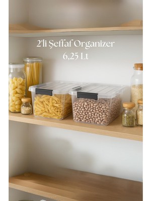 Sb Shopping 2’li Şeffaf Saklama Kutusu & Düzenleme Kutusu 6,25 Lt