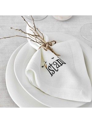 Uslucan Alışveriş Galata Siyah Peçete Runner Set