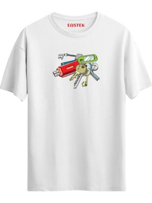 Eastek Anahtarlık Baskılı T-Shirt, Erkek Tişört, Kadın Tişört, Unisex T-Shirt