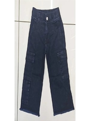 Egecan Komando Cepli Kız Çocuk Kot Pantolon Lacivert 5006