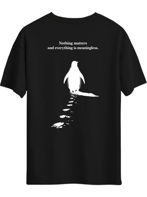 Eastek Sırt Baskılı Penguen Tasarım, Erkek Tişört, Kadın Tişört, Unisex T-Shirt
