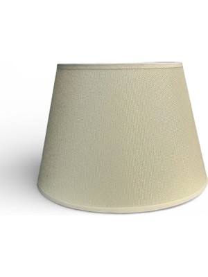 Mars Concept Keten Kumaş Abajur Şapkası Alt Çap 30 cm Dekoratif Abajur ve Lambader Başlığı