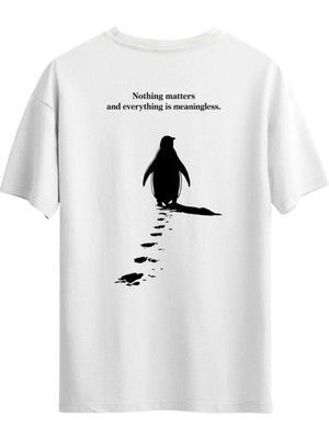 Eastek Sırt Baskılı Penguen Tasarım, Erkek Tişört, Kadın Tişört, Unisex T-Shirt