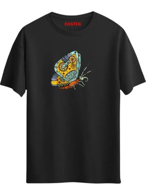 Eastek Mekanik Kelebek Baskılı T-Shirt, Erkek Tişört, Kadın Tişört, Unisex T-Shirt