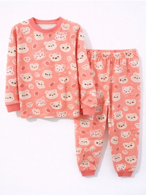 Seçkin Baby Ayı ve Tilki Desenli Kız Çocuk Pijama Takımı