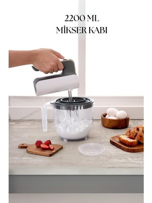 İntora 2200 ml Mikser Kabı Füme & Ölçü Kabı & Saklama KABI-DNY0025