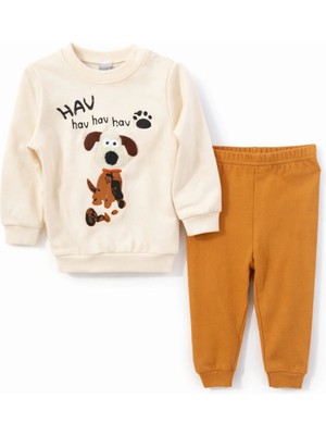 Nikuby Hav Hav Temalı Köpekli Bebe Alt-Üst Takım