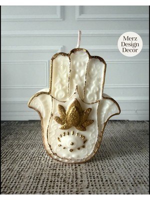 Merz Design Decor %100 Doğal Soya Wax Ramazan Temalı Fatma Ana Eli Mum
