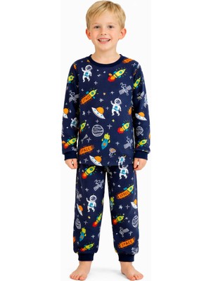 Mini Stella Kids Astronot Desenli Erkek Çocuk Pijama Takımı