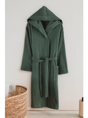 Talu Kapşonlu Kadın ve Erkek Bornoz %100 Pamuk | Dayanıklı | Hızlı Kuruma | Yumuşacık Konfor