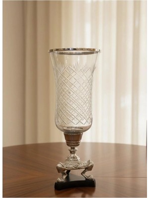 Mikasa Moor Kristal Gümüş Pirinç Vazo 50 cm