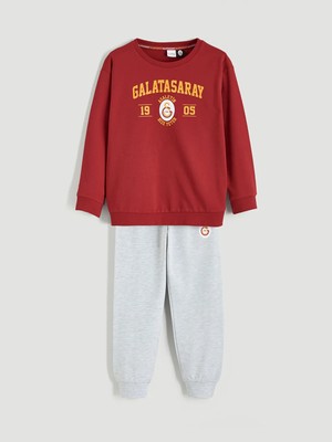 Lc Waikiki Yeni Sezon Bisiklet Yaka Galatasaray Baskılı Erkek Çocuk Pijama Takımı