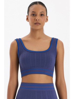 COMEUP Şerit Çizgili Sporcu Bra Oxford Blue