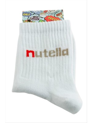 Zero Land Lvsqvr Çikolata Kolej Çorap 8*28 - Beyaz